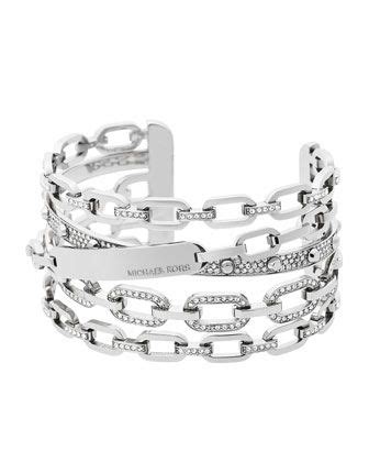 Michael Kors Cityscape Chains Grey Cuff Bracelet 